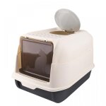 Quiienclee bac litiere pour chat ferm�e bac � liti�re couvert amovible pelle � liti�re noir - 36 x 51 ...