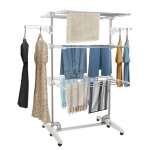 Quiienclee - porte - linge de chambre  coucher - porte - sche - linge triple pour balcon - amovible ...