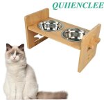 Quiienclee - support de gamelles pour chien et chat hauteur r�glable convient aux animaux de diff�rents ...