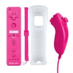 Qumox 2 en 1 manette motion plus int�gr�e remote nunchuck rose + housse manettewii nunchuck pour nintendo ...