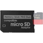 Qumox adaptateur micro sd vers memory stick pro duo compatible psp 1000 / 2000 / 3000 appareil photo ...