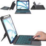 Qwerty tui avec clavier amovible pour ipad air 11(m3 / m22025 / 2024) / air 5 / air 4 / pro 11(4 / 3 ...