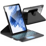 Qwerty tui avec clavier pour samsung galaxy tab s10 fe / s9 fe pav tactile haute prcision et rtroclairage ...