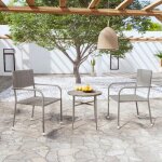 ?rabaisensemble � manger de jardin 3 pcs - table de salon salle � manger + 2 chaises de jardin - r�sine ...