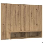 ?rabaismeuble tv / armoire salon - banc tv - kenneth - mural ch�ne artisanal 120 x 23. 5 x 90 cm ao�t630155 ...