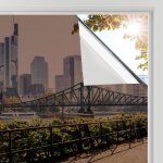 Rabbitgoo film anti regard fenetre adhesif effet miroir sans tain pour vitre papier miroir unique anti ...