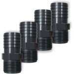 Raccord m�le cannel� pvc �50 mm pour tuyau flexible ? pn10 60 �c r�sistant aux produits chimiques ? lot ...