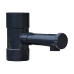 Raccord pvc pour descente de goutti�re - �80 mm - sortie �35 mm - noir - installation facile - r�sistant ...