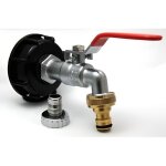 Raccord robinet - laiton chrom - adaptateur cuves 1000l - sortie raccord rapide - s60x6 - 120g