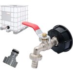 Raccord robinet en laiton chromé pour cuve ibc s60x6 - facile à installer - arrosage de jardin Raccord robinet en laiton chromé pour cuve ibc s60x6 - facile à installer - arrosage de jardin