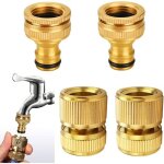 Raccord tuyau arrosage lot de 4 tuyau darrosage � connexion rapide connecteur de tuyau darrosage en laiton ...