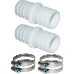 Raccord de tuyau avec colliers de serrage - adaptateur de tuyau pour piscine 2x 38mm set label