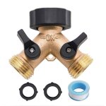 Raccord de tuyau darrosage en laiton de 3 / 4 2 - voies y - distributeur raccord de robinet � 2 voies ...