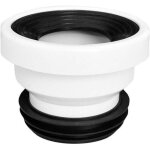 Raccord de wc - okz - tuyau d�vacuation droite - blanc - 13. 910 cm - joint en caoutchouc - mat�riau ...