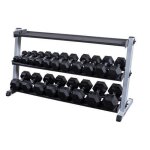 Rack à haltères 2 étages 158 cm body - solid - gris - noir - tu training Rack à haltères 2 étages 158 cm body - solid - gris - noir - tu training