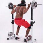 Rack de rangement rglable squat rack haltres support max 300 kg cage de squat  domicile haltrophilie ...