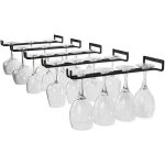 Rack verres suspendu en verre 5 rails pour 13 - 18 verres dimensions 30 x 5 x 2 cm yyv Rack verres suspendu en verre 5 rails pour 13 - 18 verres dimensions 30 x 5 x 2 cm yyv