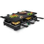 Raclette - 8 personnes - surface de cuisson 42 x 23 cm - thermostat rglable avec anneau lumineux - 1400 ...
