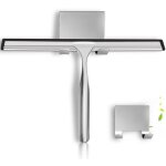 Raclette de douche pour portes en verre raclette de douche en acier inoxydable avec crochet adh�sif raclette ...