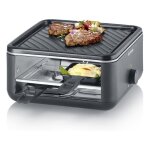 Raclette gril 4 personnes appareil � raclette compact mini raclette avec plaque anti - adh�sive 24 x ...
