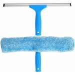 Raclette à vitre professionnelle avec brosse microfibre largeur 35 cm - un applicateur deau et un grattoir ... Raclette à vitre professionnelle avec brosse microfibre largeur 35 cm - un applicateur deau et un grattoir ...