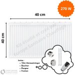 Radiateur acier h. 40 x l. 40 cm stelrad 270w t11 Radiateur acier h. 40 x l. 40 cm stelrad 270w t11