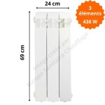 Radiateur aluminium horizontal h. 69 x 24 cm vox 600 deville 438 w Radiateur aluminium horizontal h. 69 x 24 cm vox 600 deville 438 w