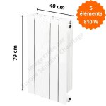 Radiateur aluminium horizontal h. 79 x 40 cm vip 700 deville 810 w