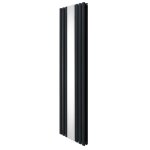 Radiateur  colonne ovale miroir intgr vertical gris anthracite 1800 x 500mm