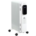 Radiateur lectrique bain dhuile 2180w lexlife 3 puissances minuterie 24 h chauffage mobile sur roulettes ...