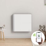 Radiateur �lectrique connect� - thermoceram - molia - fonte - 1000w - blanc