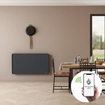 Radiateur �lectrique connect� - thermoceram - molia - fonte - 2000w - noir