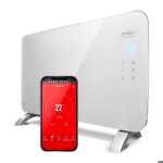 Radiateur lectrique convecteur en verre 1500w. contrle wifi par app. programmable. compatible avec ...