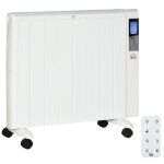 Radiateur électrique mural avec roulettes blanc 75x75x585 cm Radiateur électrique mural avec roulettes blanc 75x75x585 cm