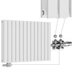 Radiateur horizontal - aquamarin - aquamarin 600x886 mm - 26 colonnes - chauffage central - salle de ...