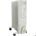 Radiateur mobile bain dhuile 2000w - blanc - voltman