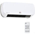 Radiateur mural soufflant - marque - 2000 w - cramique ptc - tlcommande incluse - blanc noir