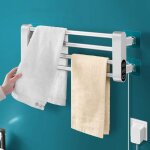 Radiateur salle de bain �lectrique - zor� - blanc - thermostatique 55� - porte - serviettes chauffant ...