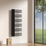 Radiateur sche - serviettes 50 mm kviteseid acier 120 x 50 cm noir