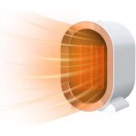 Radiateur soufflant co 1200w avec thermostat blanc pour salon / chambre / salle de bain