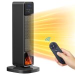 Radiateur soufflant lectrique 2000w - chemine chauffage rapide tlcommande avec protection contre ...