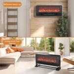 Radiateur soufflant mural 2000w - chauffage mural - tlcommande - 3 rglages temprature - timing - ...