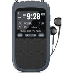 Radio dab portable 1000 mah rechargeable dab / dab + / fm radio de walkman num�rique radio de poche avec ...