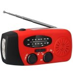 Radio portable am / fm  nergie solaire  manivelle lumire led prvention des urgences et des catastrophes ...
