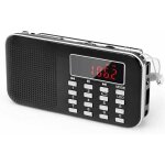 Radio portable am / fm poste radio avec �clairage de secoursprise en charge micro sd / aux / usb batterie ...