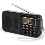 Radio portable radio fm avec batterie rechargeable de grande capacit� (3000mah) prise en charge mp3 / ...