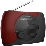 Radio portable fmtuner analogiquesecteur ou piles - poste compact pour coute en tous lieuxcouleur rouge ...
