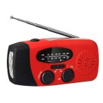 Radio portable polyvalente am / fm recharge manivelle solaire & usb batterie 600mah lampe led �tanche ...