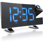 Radio reveil projection numerique fm 10 niveaux volume memoire radios