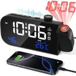 Radio reveil projection plafond digitale reveil matin horloge num�riqueled r�veil num�rique avec temp�rature ...